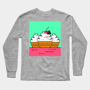 Cupcakes decorated with frosting and sprinkles Long Sleeve T-Shirt